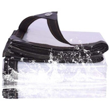 Clear Tarpaulin Heavy Duty Waterproof Tarp with Grommets, Snowproof Windproof Cover for Patio and Greenhouse 3.3 x 16.4 ft