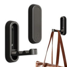 2Pcs Foldable Wall Hooks Brushed Gold Retractable Towel Hooks Durable Zinc Alloy for Bathroom Closet Entryway