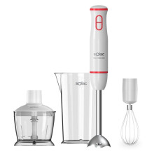 Mixeur plongeant - Solac - 1000 W - 2 vitesses + Turbo - Inox - Hachoir, émulsionneur, verre doseur