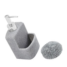 Soap Dispenser with Integrated Sponge Holder for Kitchen Sink, SpaceSaving Design