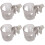 4Pcs Transparent Plastic Cup Holder for Stroller Universal Drinks Rack 4
