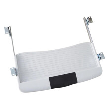 Under Desk Keyboard Tray Adjustable Pull Out Platform with Smooth Sliding Action Space Saving Design White