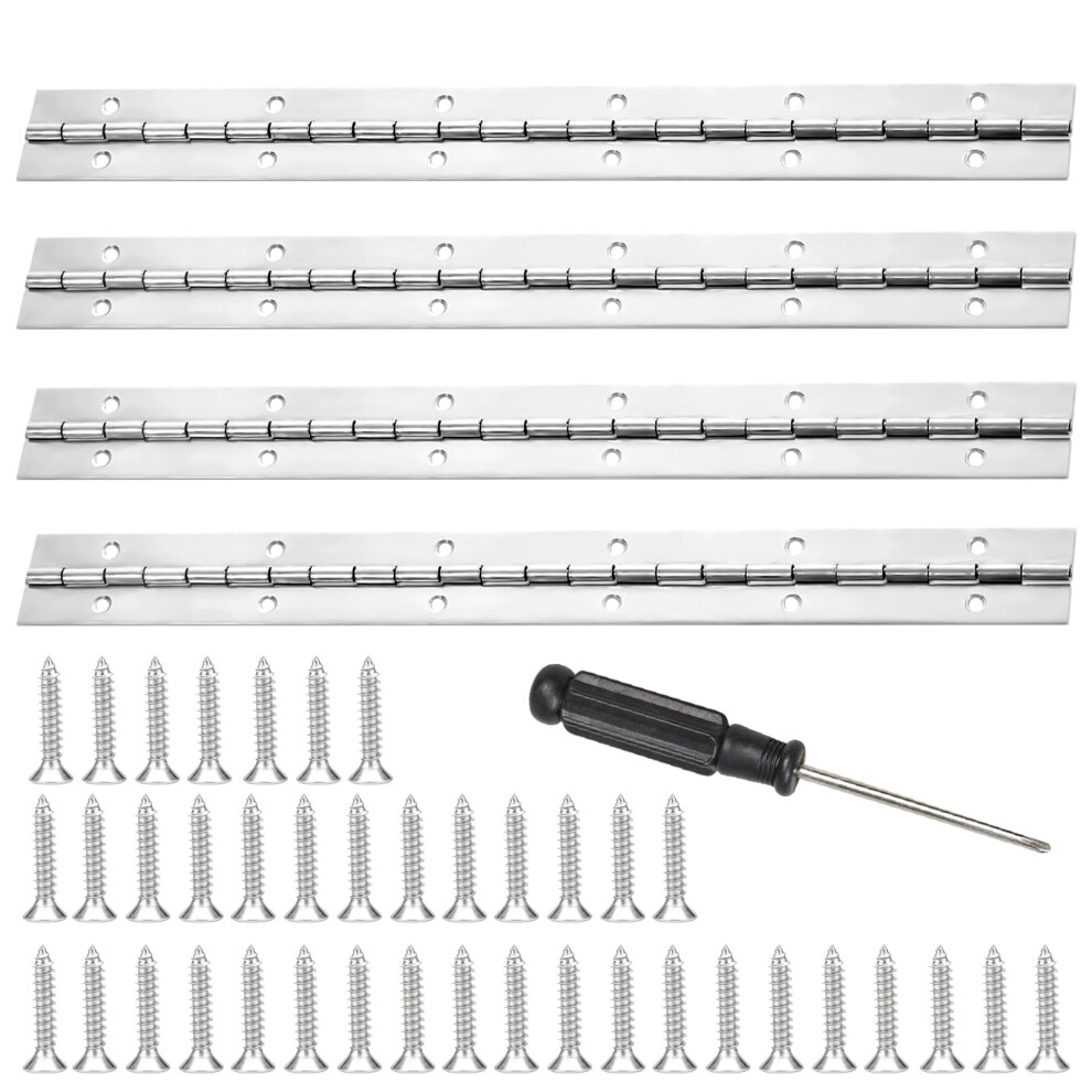 Stainless Steel Piano Hinge 300Mm 30Cm Set With Screws, RustâResistant, Smooth Opening, Easy Install 9073542175599