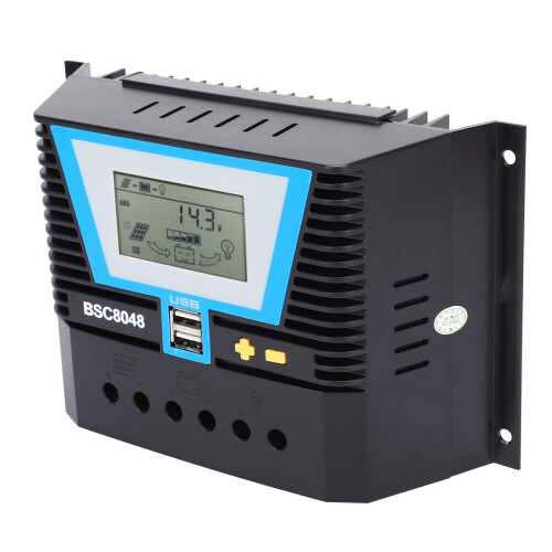 40A MPPT Solar Charge Controller 12V 48V with Smart Voltage Recognition LCD Display and Battery Protection System