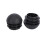 6 Pcs 25mm Dia Plastic Round Tube Inserts End Blanking Caps Black 2