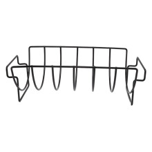 Nonstick Rib Rack for BBQ, 35cm Vertical Grill Stand with 360 Even Heat, Dishwasher Safe Iron Holder
