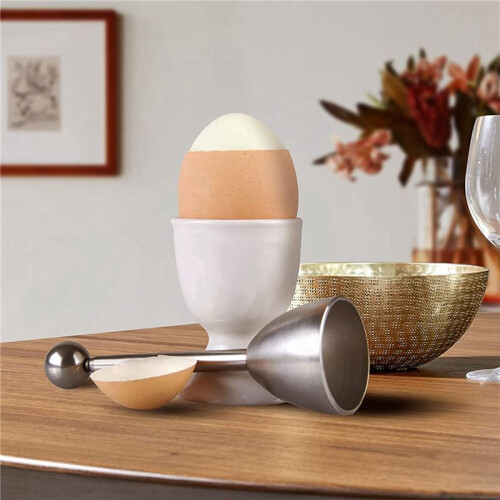 4X Egg Cutters, Egg Slicer Kitchen Egg Opener Tool Egg Cracker Remover Egg Shells Separator for Hard Soft Boiled Eggs 1