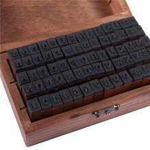 Rubber Stempel Alphabet Nummer Symbol Holzkiste Set Druckstil Holz Brief 140PCS