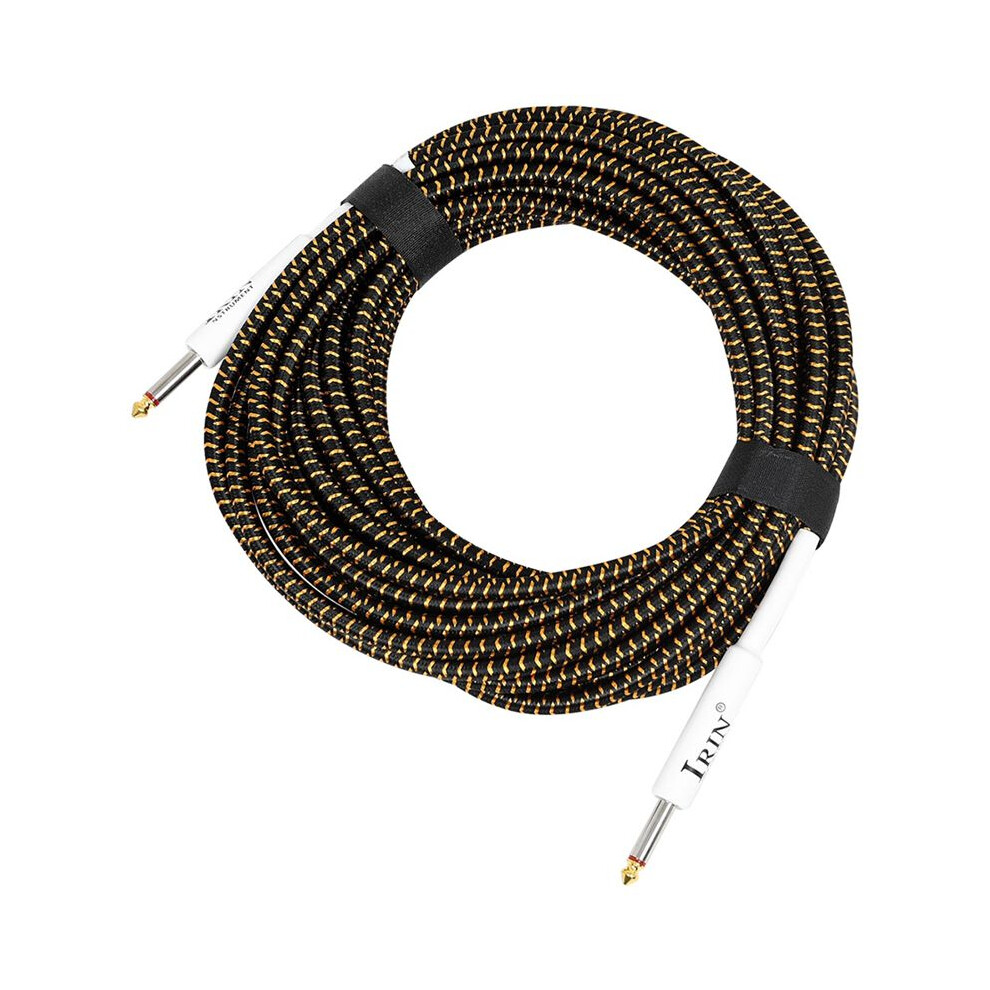 Irin Audio Instrument Cable 10Ft 1/4 Inch To 1/4 Inch Straight Male To Male For Amp Bass Electric Guitar Gold 6032252298731