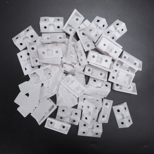 180Pcs Shelf Cabinet 90 Degree Plastic Corner Braces Angle Brackets White 1