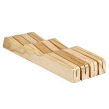Kitchen Drawer Knife Holder Knife Block Wooden Knife Storage Box Knife Holder Base Wooden Support Storage Rack