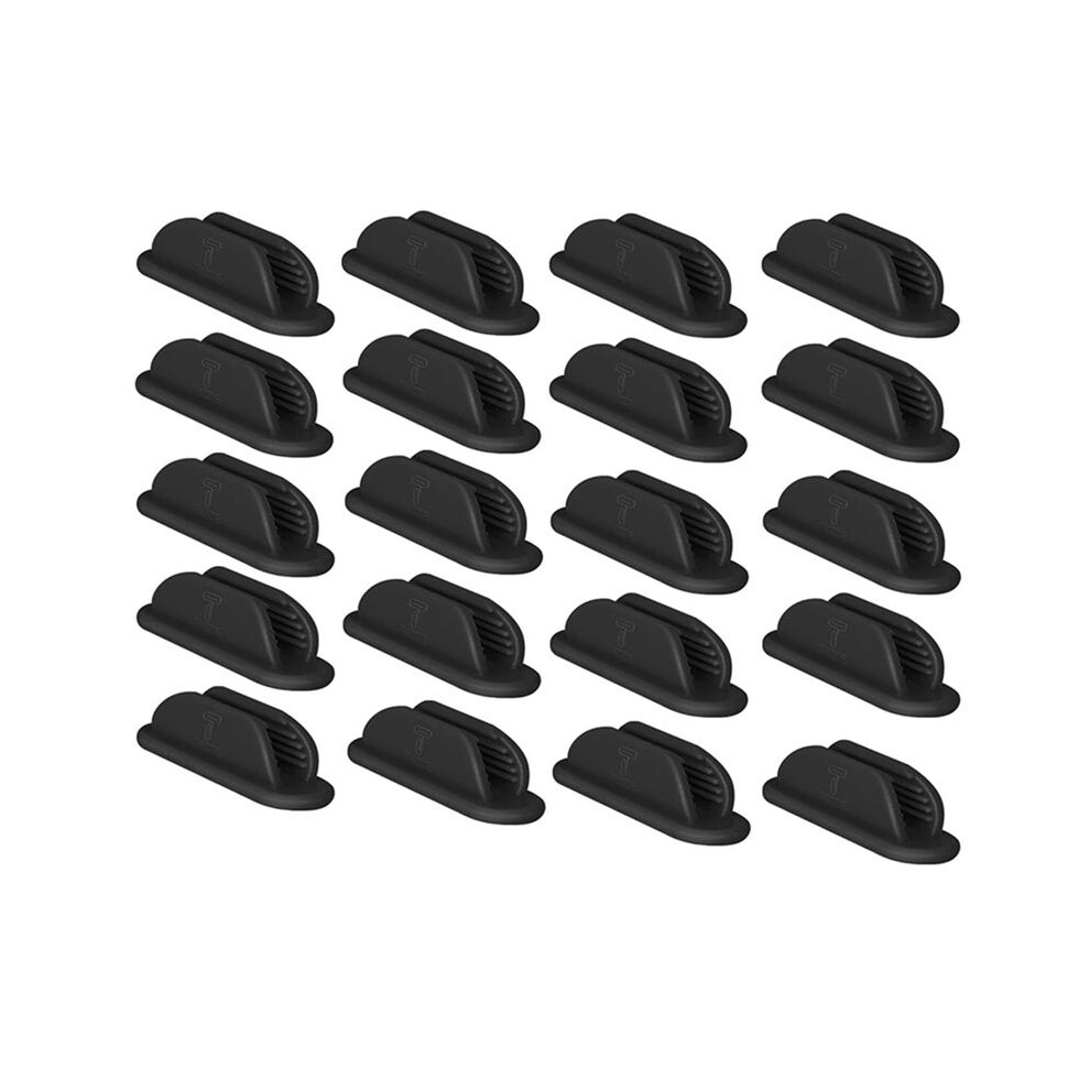 Tauoh 20Pcs Adhesive Pencil Holders For Desk Silicone Pen Holder Flexible Desk Pencil Holder For Class Office Accessories
