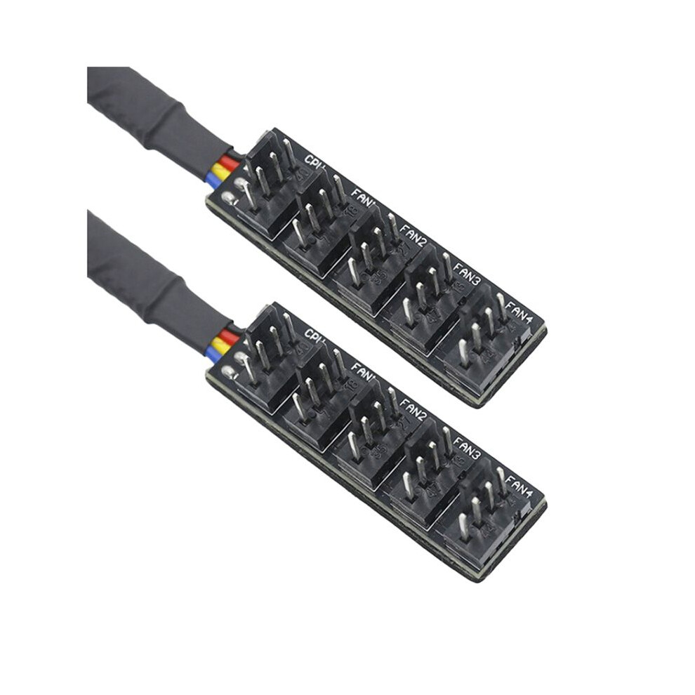 2Pcs 5-Port Pc 4-Pin Pc Pwm Cpu Cooling Fan Splitter Hub Adapter Braided Cable Pwm Fan Hub 6031929464967