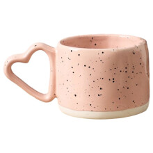 Ceramics Cup 300ML Love Shape Handle Coffee Mug Breakfast Milk Oatmeal Cup Water Cup Valentine'S Day Gift