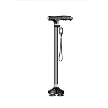 LED Walking Cane with LED Light Illumination, Ten Gear Height Adjustable Folding Aluminum Alloy Stick for Seniors