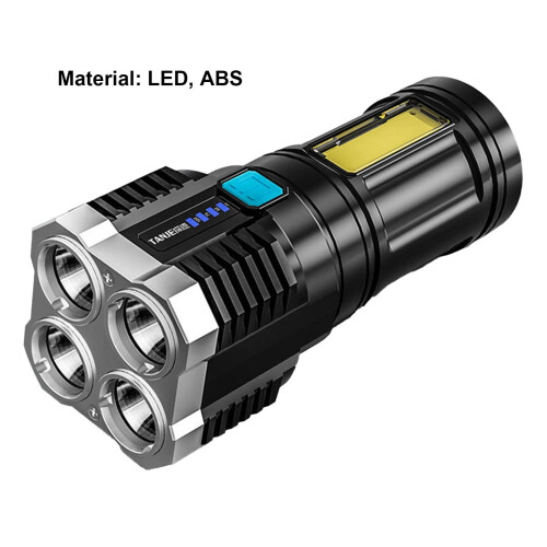 USB Rechargeable LED Flashlight, Adjustable Handheld LongThrow WaterResistant Light for Camping 2