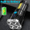 USB Rechargeable LED Flashlight, Adjustable Handheld LongThrow WaterResistant Light for Camping 5