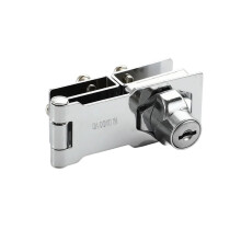 Glass Cabinet Lock with Key 0.5mm Alloy Perforated Display Cabinet Lock Set Secure Access Control