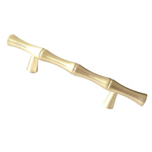 Brushed Gold Cabinet Pulls Bamboo Style Drawer Handles 3 Inch Center to Center Durable Zinc Construction
