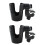2Pièces -Bouteille Pour Poussette Bébé Noir Rotation 360 Durable 4