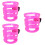 3Pcs Pink Stroller Drink Holder Ergonomic Bottle Rack Holder 6