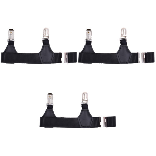 3Stk Schwarze Strapsgürtel, Verstellbar 1