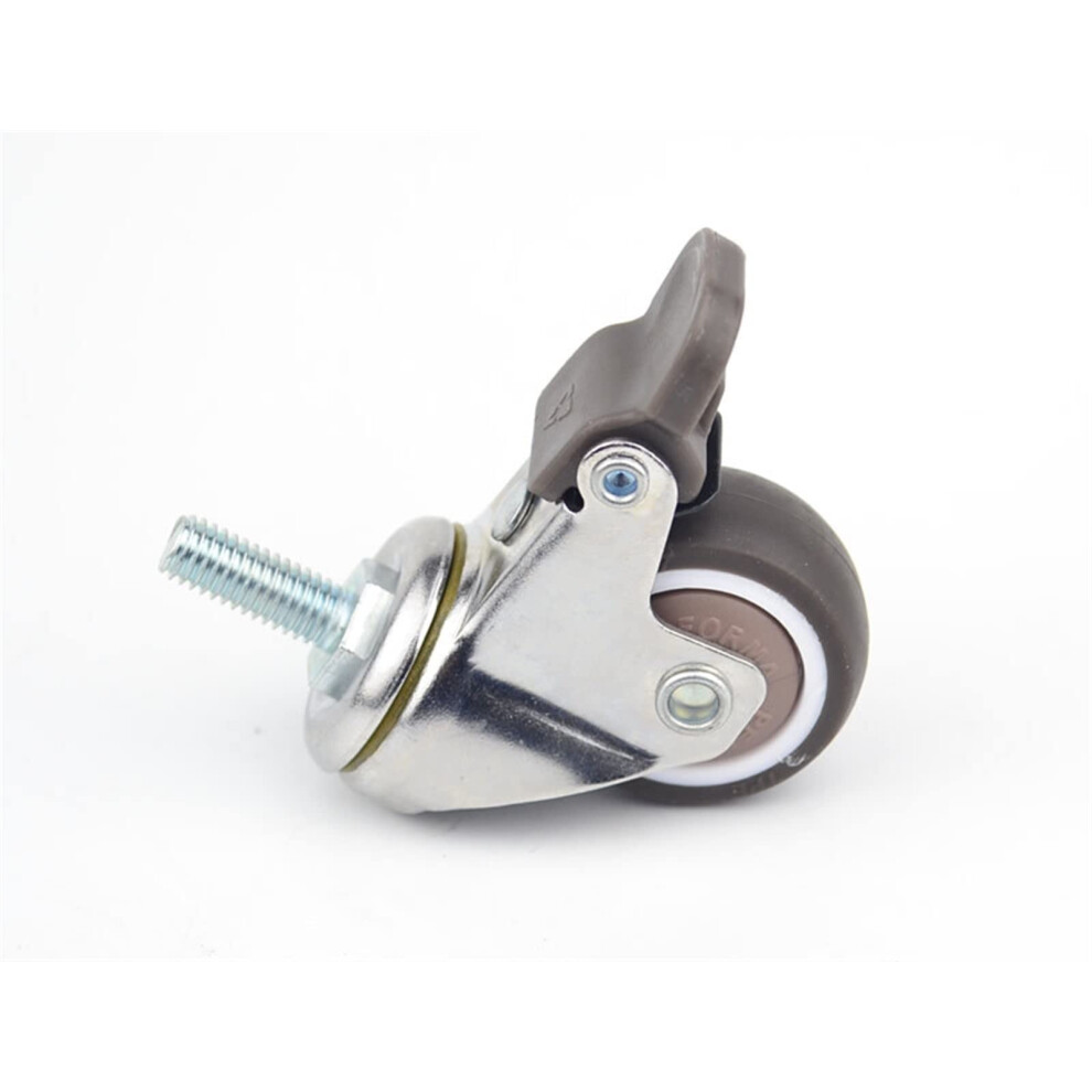 2 Inch Tpe Rubber Caster Wheels With Brake, Super Mute Rolling, AntiâWrap Swivel Ball Casters For Furniture 9330225511649