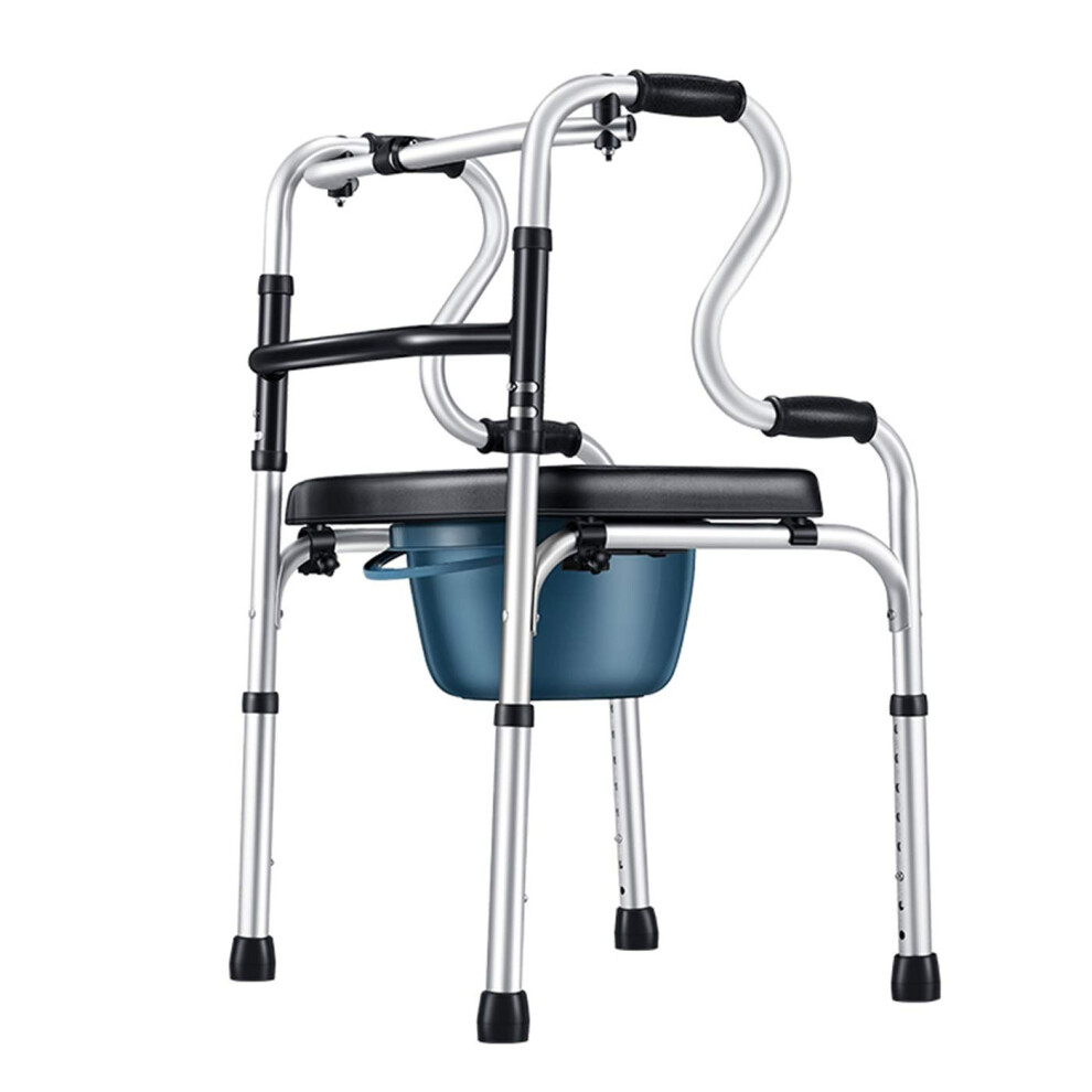 Folding Walker for Seniors with Adjustable Height, Lightweight Frame and Smooth Rolling Wheels