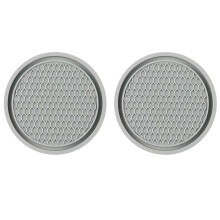 2 Pack Thickened PVC Car Cup Holder Mats Nonslip Shockproof-2