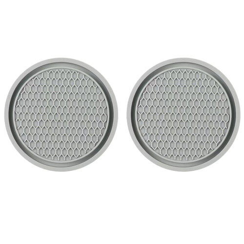 2 Pack Thickened PVC Car Cup Holder Mats Nonslip Shockproof-2