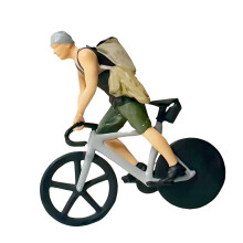 Small Bike Riders Resin Statue Cycling Miniature Model-1163
