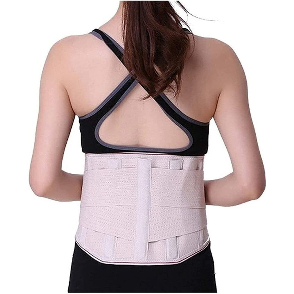 Lumbar Support Belt for Lower Back Pain Relief, Breathable SelfHeating Magnetic Back Brace, Unisex Medium Complexion