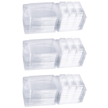 300 Packungen Wachsschmelz-Clamshell-Formen, Durchsichtiges, Leeres, Quadratisches Kunststofftablett für Wachstorten, Kerzen