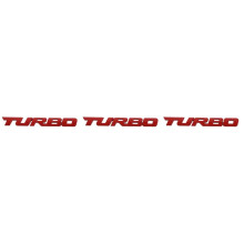 3X TURBO Universal Car Motorcycle Auto 3D Metal Emblem Badge Decal Sticker, Red
