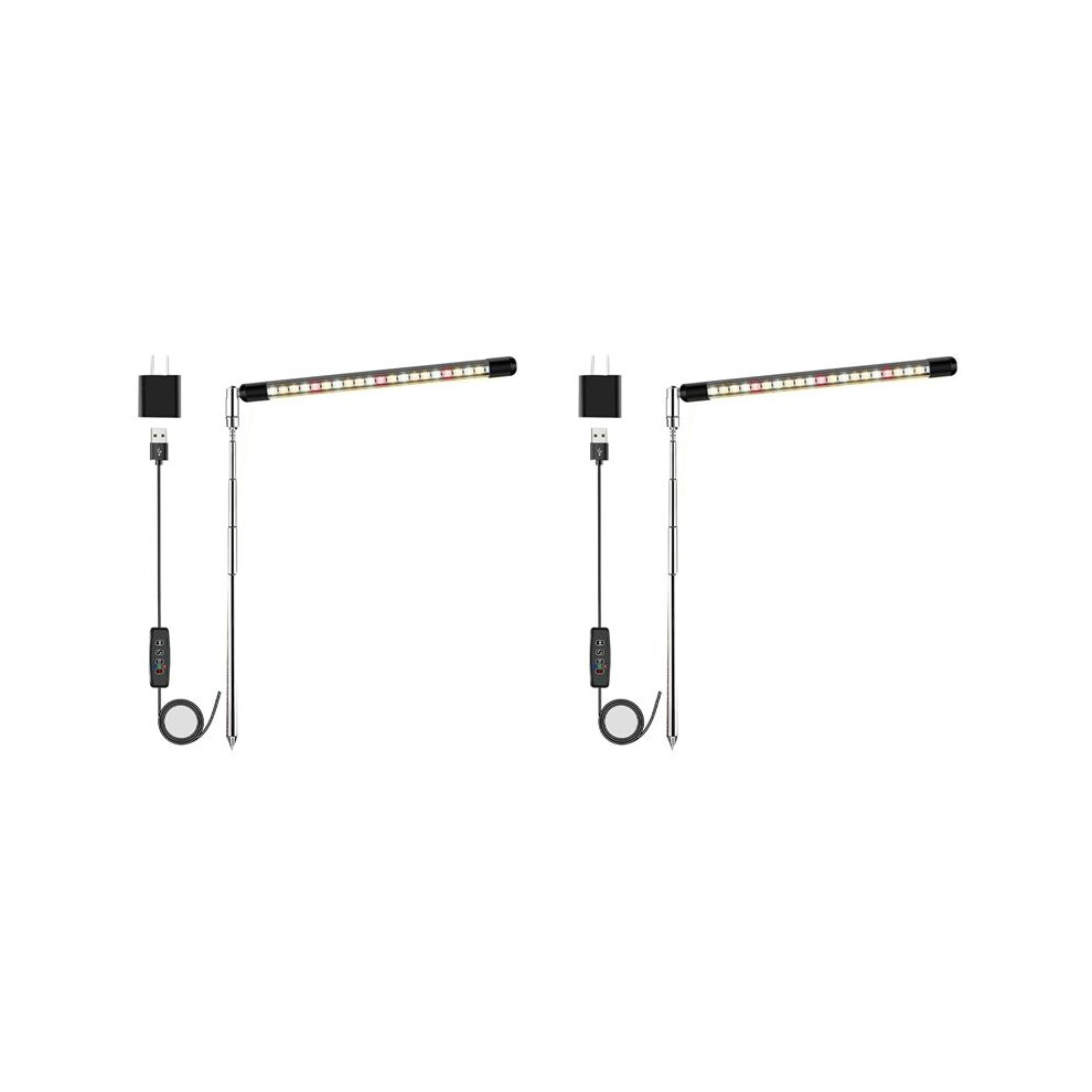 2X Full Spectrum Led Grow Lights For Plants With Adjustable Height, 3 Lighting Spectrum, Auto Timer 3/9/12H Us Plug 6031416246168