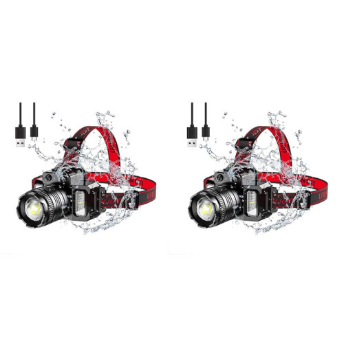 2X LED  Light Rechargeable  Light for Adults,360Adjustable Angle Headlight Flashlight Motion Sensor for Fishing