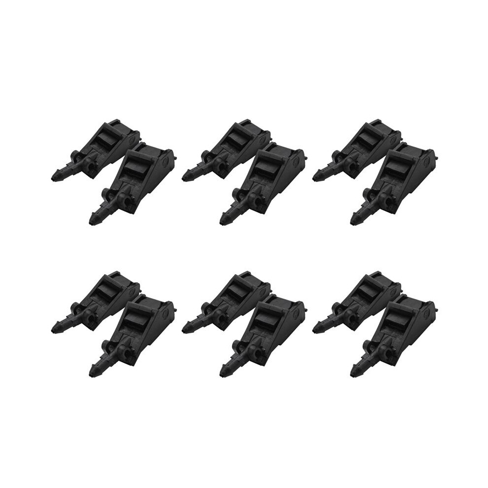 12Pc Car Windshield Washer Water Nozzle For 6Rd955985 6E0955985b 6E0955985a Black 4713754248623