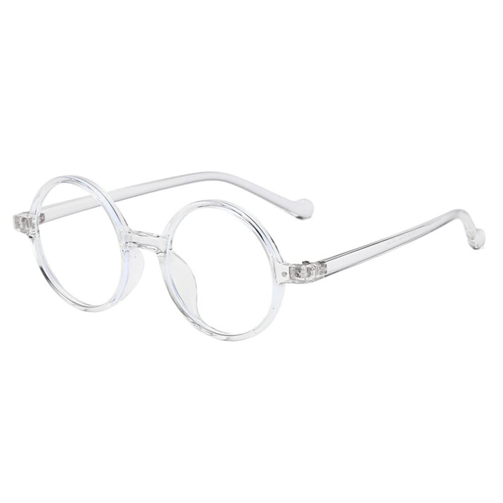 Blue/Light Blocking Reading Glasses +2.50 Transparent Round Frame Computer Readers Ultra Unisex Comfort Fit