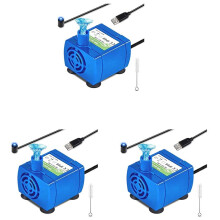 3X Bomba de Fuente de Agua para Gatos, Bomba de Fuente de Agua para Mascotas Bomba de Repuesto DR-DC160 Motor para Fuente de Gato con Tapa de Flor