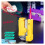 Compact Foldable Windproof Lighter with Adjustable Red Flame, Durable Metal Refillable Pocket Lighter Purple 2