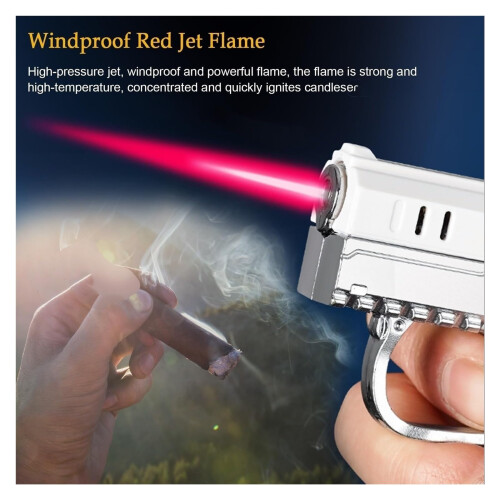 Compact Foldable Windproof Lighter with Adjustable Red Flame, Durable Metal Refillable Pocket Lighter Purple 2