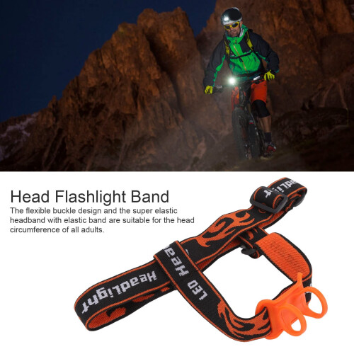 Adjustable Elastic Headlamp Strap with Slip‑Resistant Silicone Holder, Hands‑ Torch Headband for Camping 2