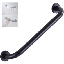 Black Stainless Steel Shower Grab Bar 48cm Bathroom Safety Handrail for Elderly, 200kg Load Anti‑Rust Finish
