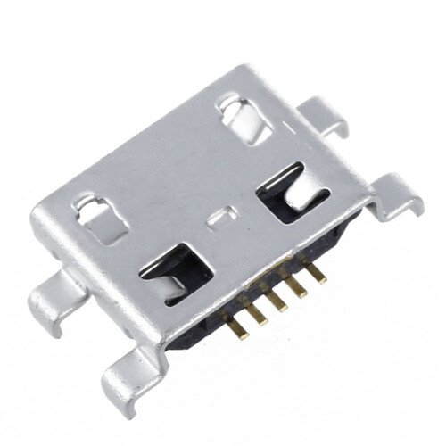 50 x Type B Female Silver  USB 5 Pin Socket Charger Mount Receptacle Connector 1