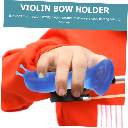 Violin Bow Holder Grip Trainer for Beginners, Silicone Corrector Aid, Proper Grip and Alignment 1