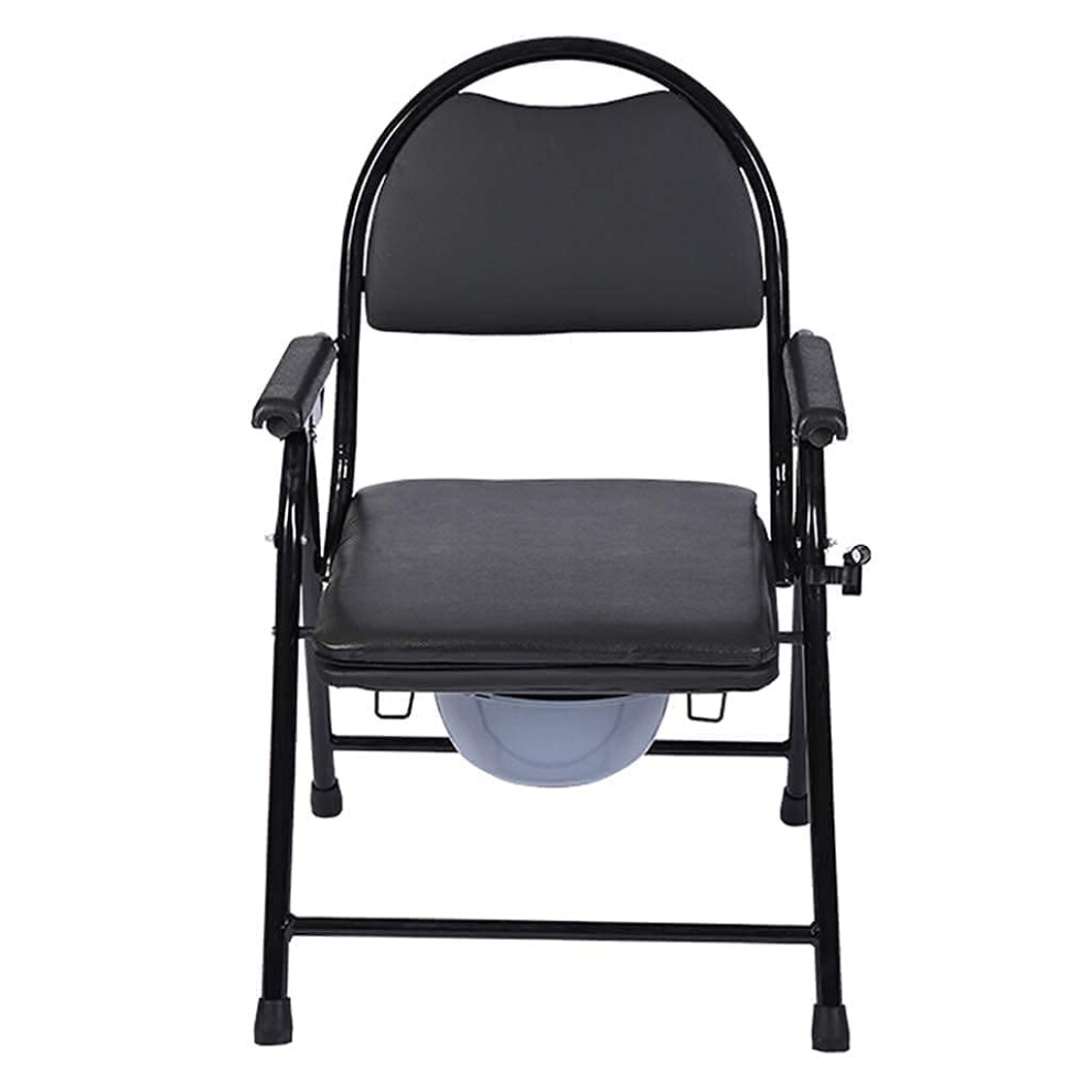 Folding Rollator Walker with Commode, Foldable 3âinâ1 Bedside Toilet and Shower Chair for Seniors