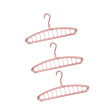 Verdikte kunststof hanger met meerdere haken, perfect voor-Roze
