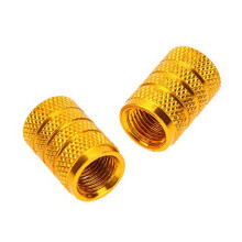 8x Alloy Tire Valve Cap, Bicycle, Motorcycles and Car with Schrader Valve, Gold
