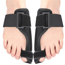 Bunion Corrector for Left Foot, Adjustable Hallux Valgus Splint with Toe Alignment Support and Flannel Padding, 2PCS