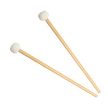 2Pack Felt Head Timpani Mallets with Balanced Wooden Handle for Warm Sound and Drum Practice